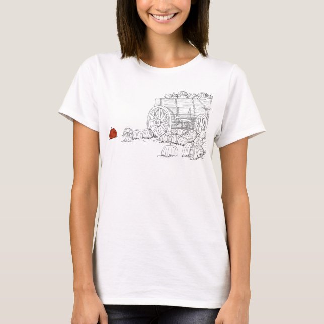 Pumpkin Patch Wagon T-Shirt (Vorderseite)