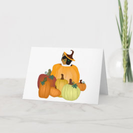 Pumpkin Patchkatzenkorb Grußkarte Karte