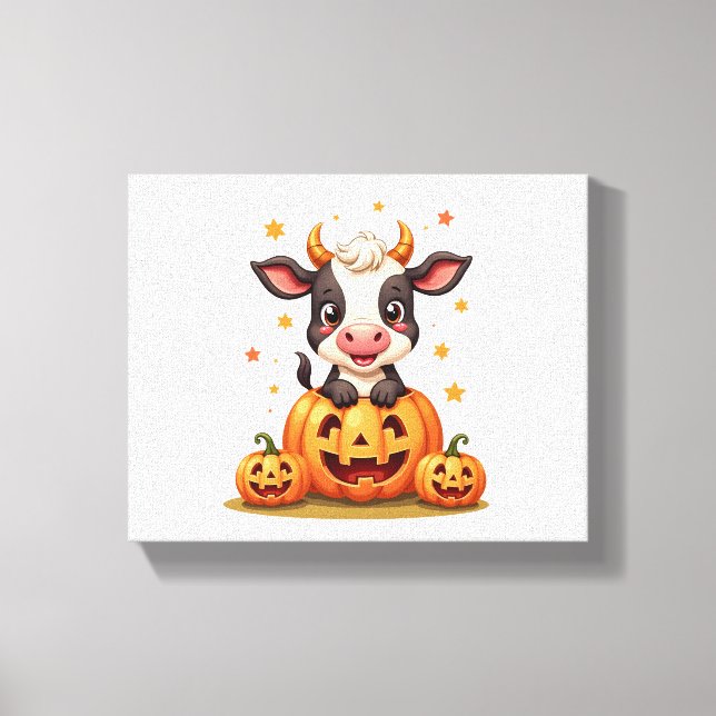 Pumpkin-Patchkuh Leinwanddruck (Vorderseite)