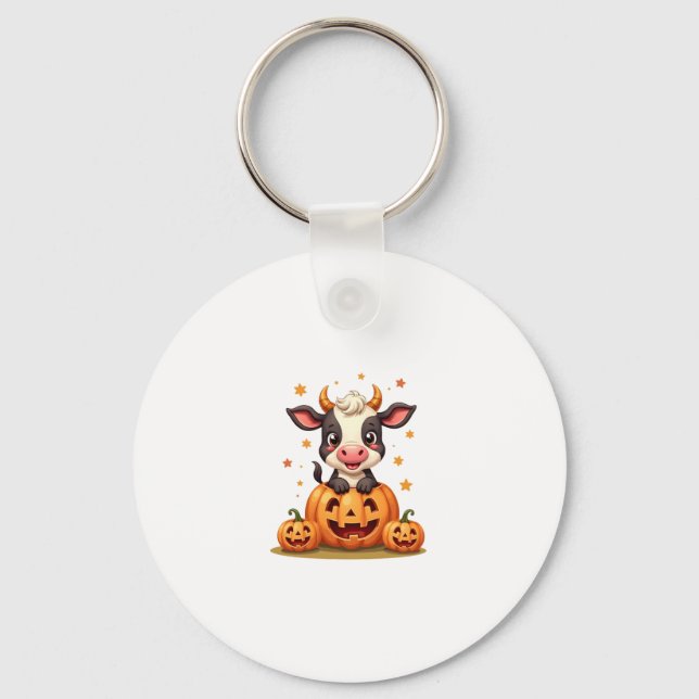 Pumpkin-Patchkuh Schlüsselanhänger (Vorderseite)