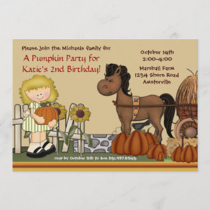 Pumpkin-Patchmädchen Einladung