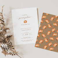 Pumpkin Pattern Fall Baby Dusche | Einladung