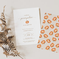 Pumpkin Pattern Fall Baby Dusche | Einladung