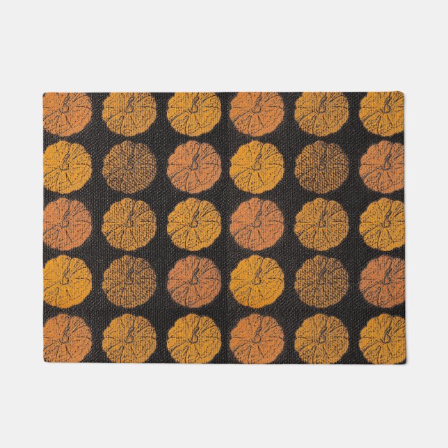 Pumpkin Pattern Orange Fußmatte (Vorderseite)
