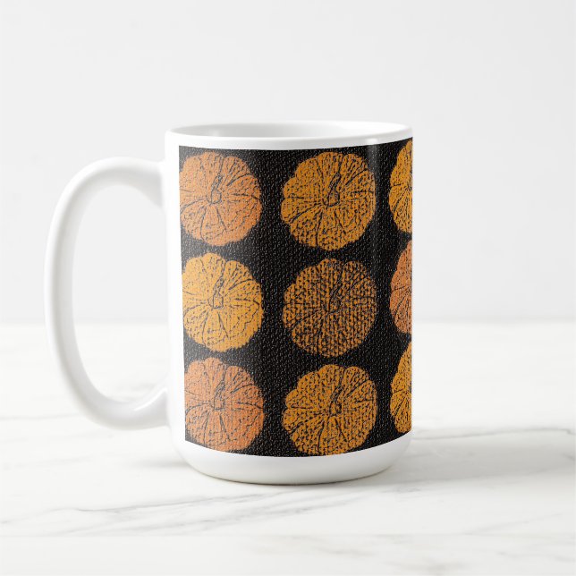Pumpkin Pattern Orange Kaffeetasse (Links)