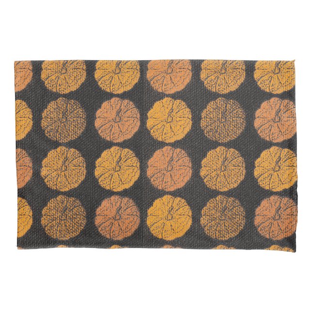 Pumpkin Pattern Orange Kissenbezug (Vorderseite)