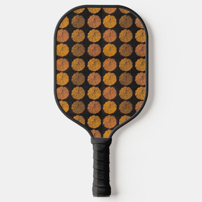 Pumpkin Pattern Orange Pickleball Schläger (Vorderseite)