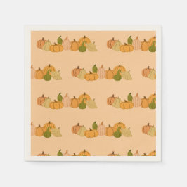 Pumpkin Pattern Paper Napkins - Halloween-Party Serviette