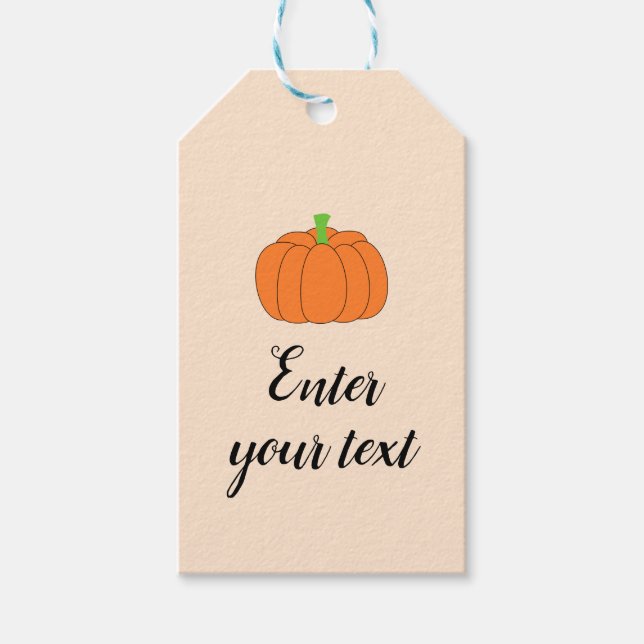 Pumpkin Personalisiert Geschenkanhänger (Vorderseite)