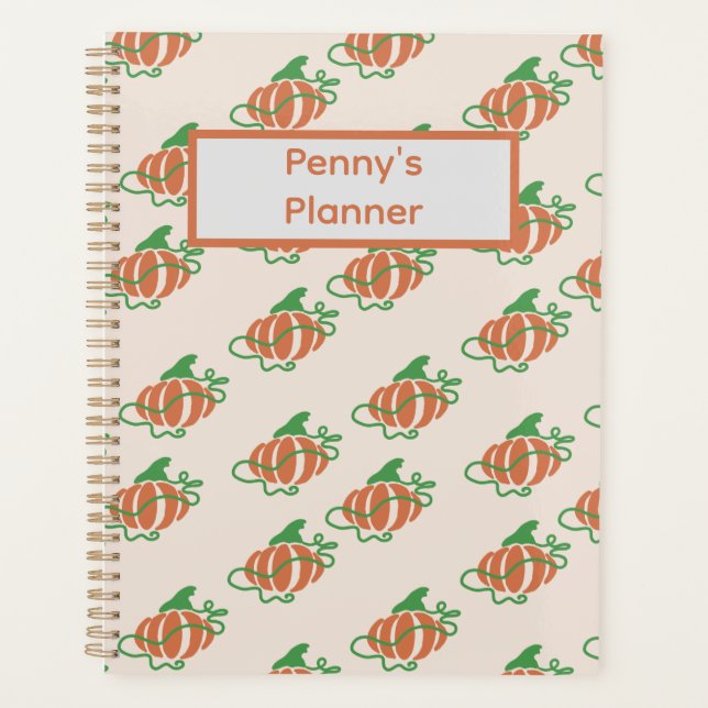 Pumpkin Personalisiert Planner Planer (Vorderseite)