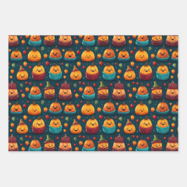 Pumpkin-Persönlichkeiten Geschenkpapier Set