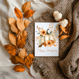 Pumpkin & Petals Thanksgiving Card Karte