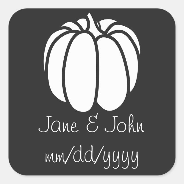 Pumpkin-Pflaster auf schwarzem Sticker (Vorderseite)
