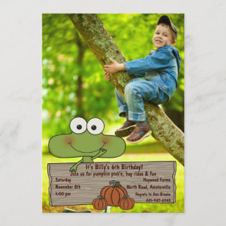 Pumpkin-Pflaster - Foto zum Geburtstag Einladung