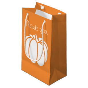 Pumpkin-Pflaster in der Orangenen Geschenktasche Kleine Geschenktüte