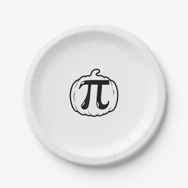 Pumpkin Pi Funny Mathematih Halloween & Erntedank  Pappteller (Vorderseite)