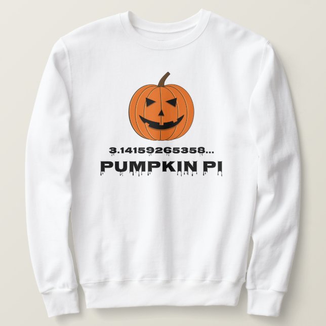 Pumpkin pi Funny Sweatshirt (Design vorne)