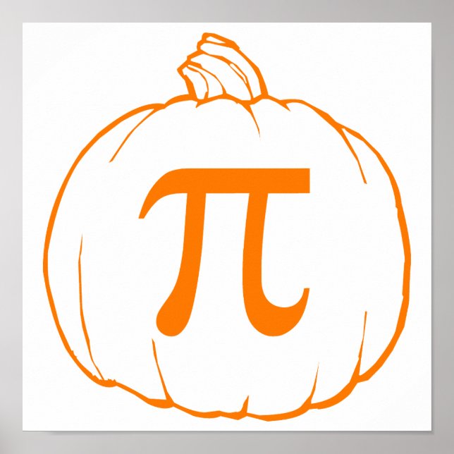 Pumpkin Pi (Kuchen) Mathematics Spaß Poster (Vorne)