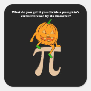 Pumpkin Pi Math Halloween Quadratischer Aufkleber