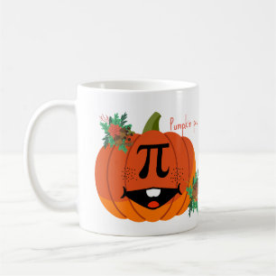 Pumpkin pi, mathematisches Schild auf einem Kürbis Kaffeetasse
