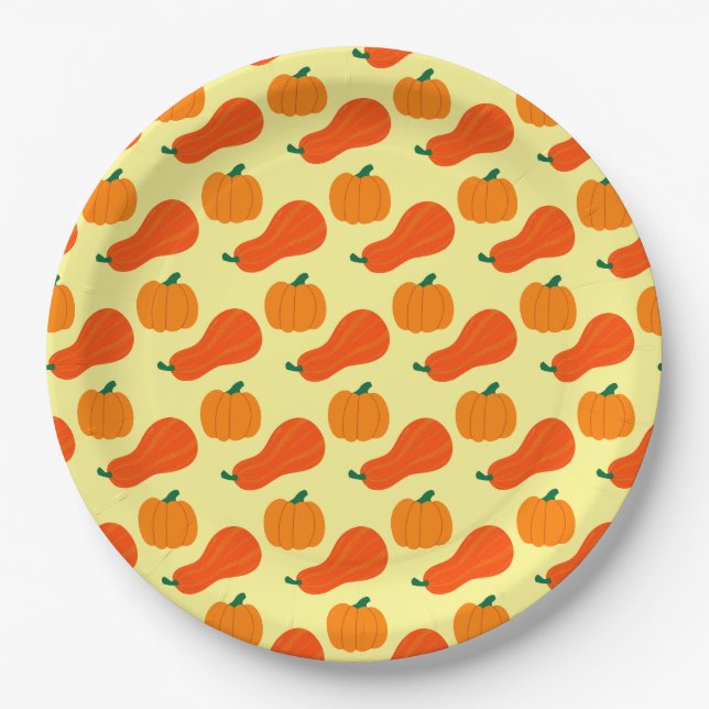 Pumpkin Pi Pappteller (Vorderseite)