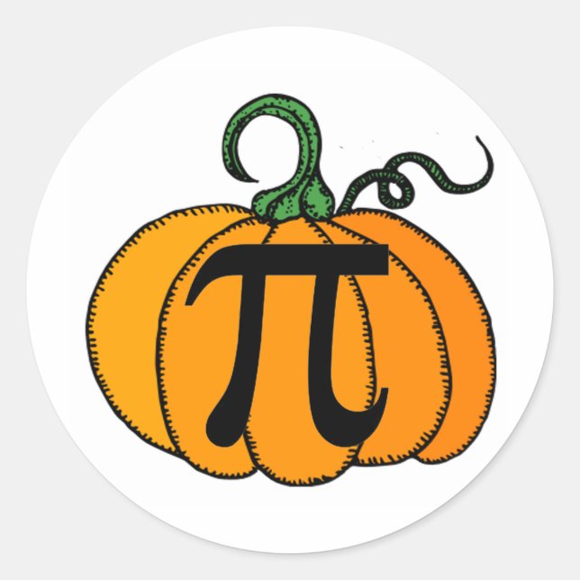 Pumpkin Pi Runder Aufkleber (Vorderseite)
