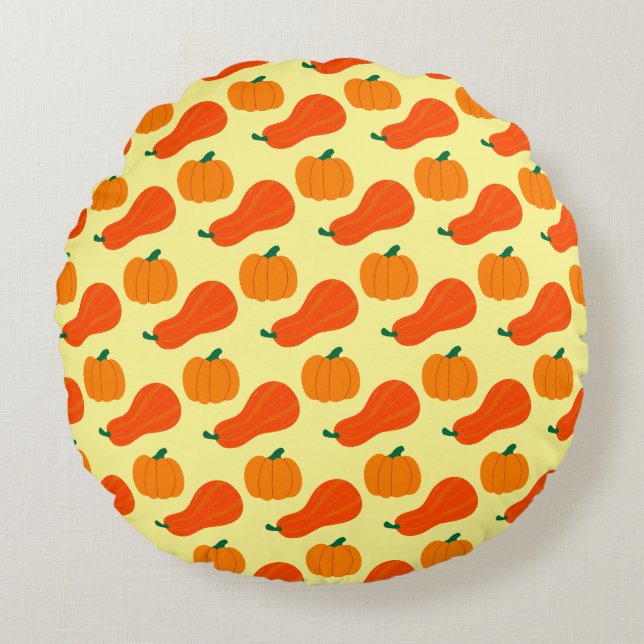 Pumpkin Pi Rundes Kissen (Vorderseite)