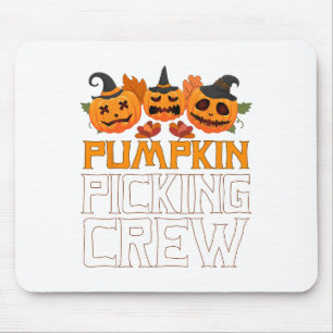 Pumpkin Picking Crew Halloween Familie Matching Mousepad