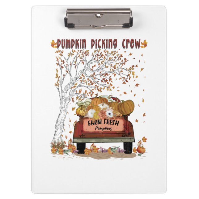 Pumpkin Picking-Crew Klemmbrett (Vorderseite)