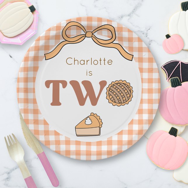 Pumpkin Pie 2. Geburtstag Pappteller (Von Creator hochgeladen)