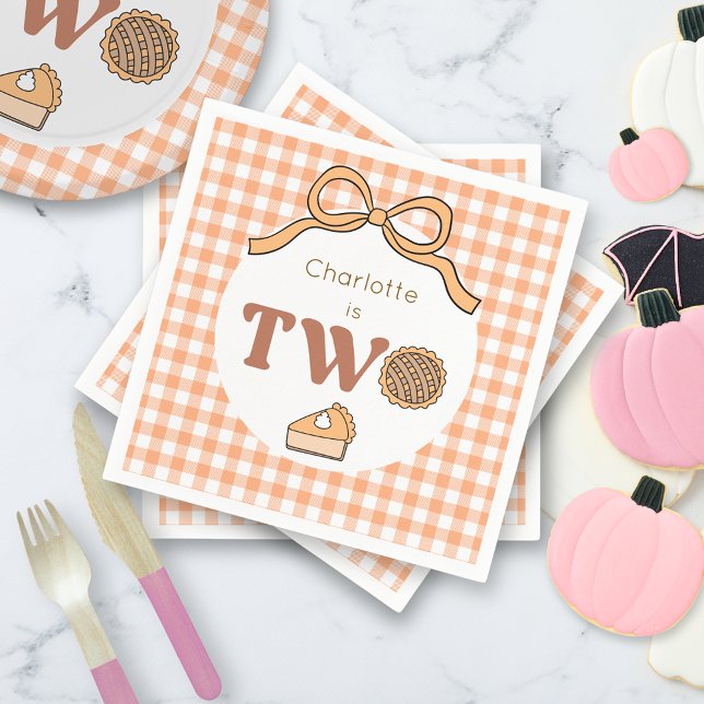 Pumpkin Pie 2. Geburtstag Serviette (Von Creator hochgeladen)