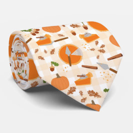 Pumpkin Pie Autumn Fall Pattern Krawatte