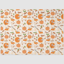 Pumpkin Pie Autumn Fall Pattern Seidenpapier