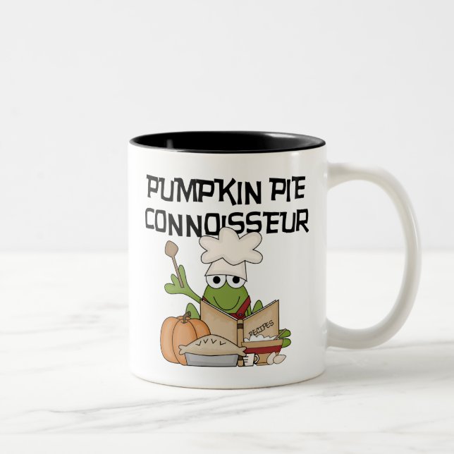 Pumpkin Pie Connoisseur Tshirts und Geschenke Zweifarbige Tasse (Rechts)