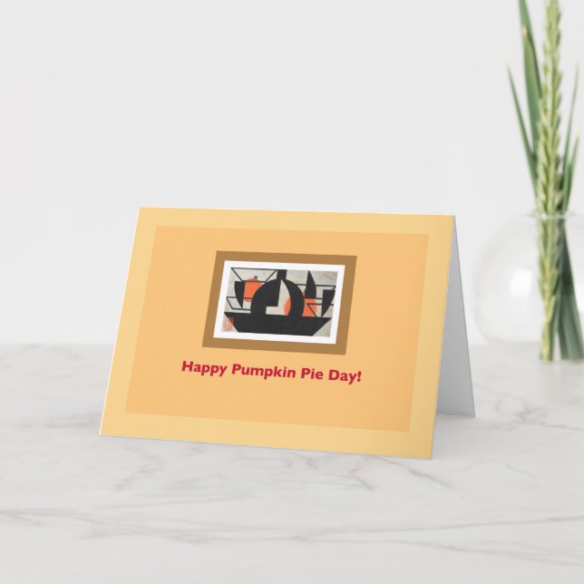 Pumpkin Pie Day Erntedank Karte (Vorderseite)