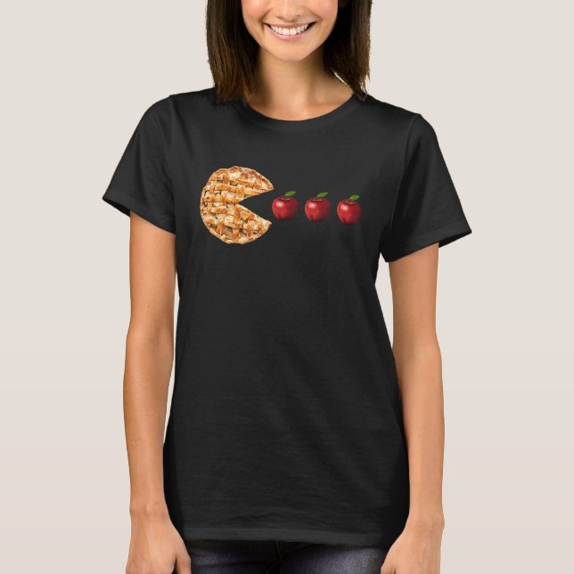 Pumpkin Pie Eating apple  Thanksgiving Turkey Day  T-Shirt (Vorderseite)
