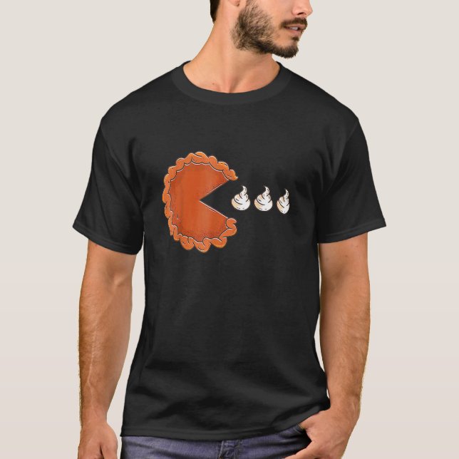 Pumpkin Pie Eating Creme Erntedank T-Shirt (Vorderseite)