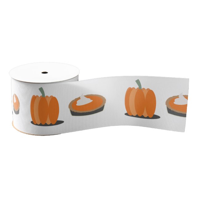 Pumpkin Pie Erntedank Herbstmuster Ripsband (Spule)