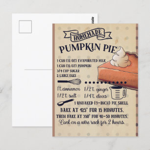 Pumpkin Pie Erntedank Rezept Postkarte