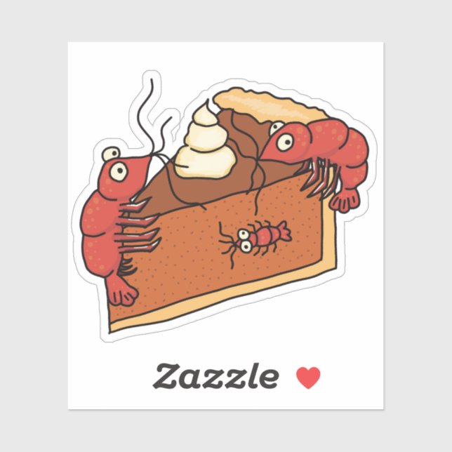 Pumpkin Pie Erntedank Shrimp Sticker (Blatt)