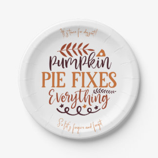 Pumpkin Pie Fixes Alles - Custom Erntedank Pappteller