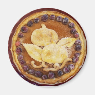 Pumpkin Pie Food Foto Magnet