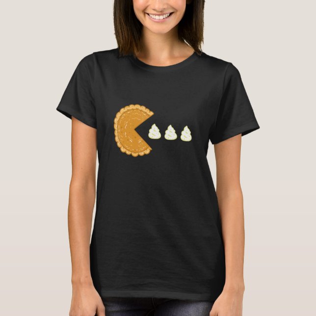 Pumpkin Pie Gamer Thanksgiving T-Shirt (Vorderseite)