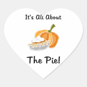 Pumpkin Pie Herz-Aufkleber