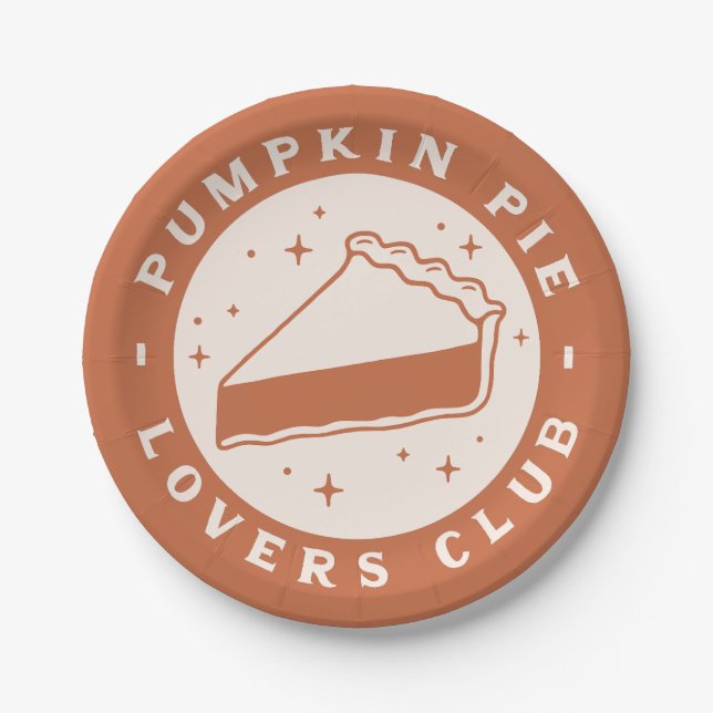 Pumpkin Pie Lovers Club Pappteller (Vorderseite)
