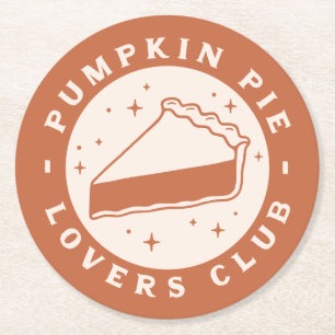 Pumpkin Pie Lovers Club Runder Pappuntersetzer
