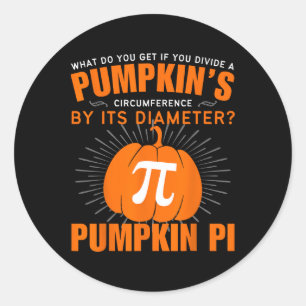 Pumpkin Pie Mah Halloween Pi Day Costume Men Wome Runder Aufkleber