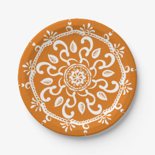 Pumpkin Pie Mandala Pappteller