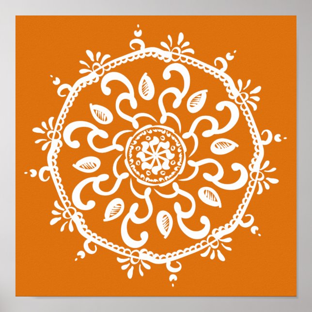 Pumpkin Pie Mandala Poster (Vorne)