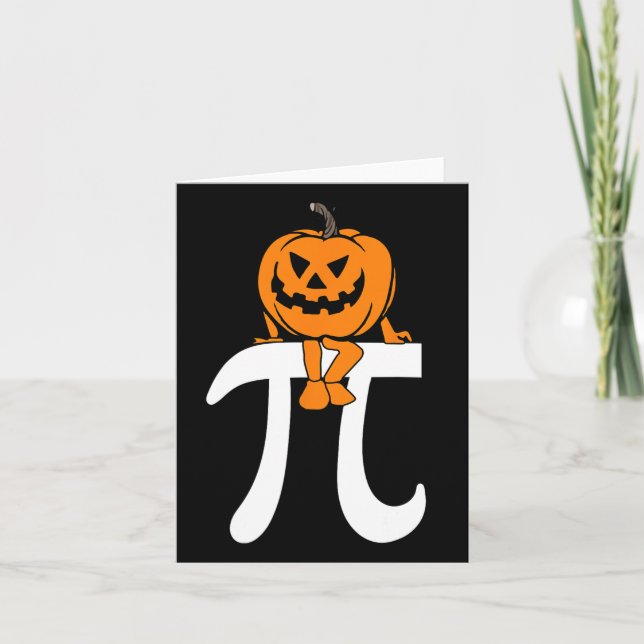 Pumpkin Pie Math Funny Halloween Erntedank Pi D Karte (Vorderseite)